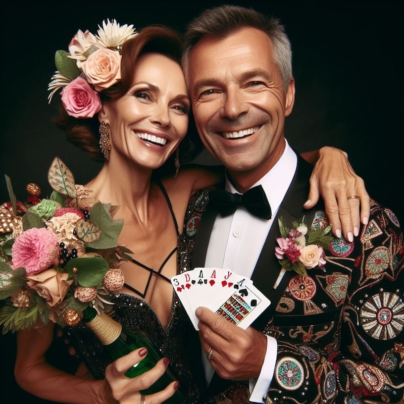 las vegas wedding couple
