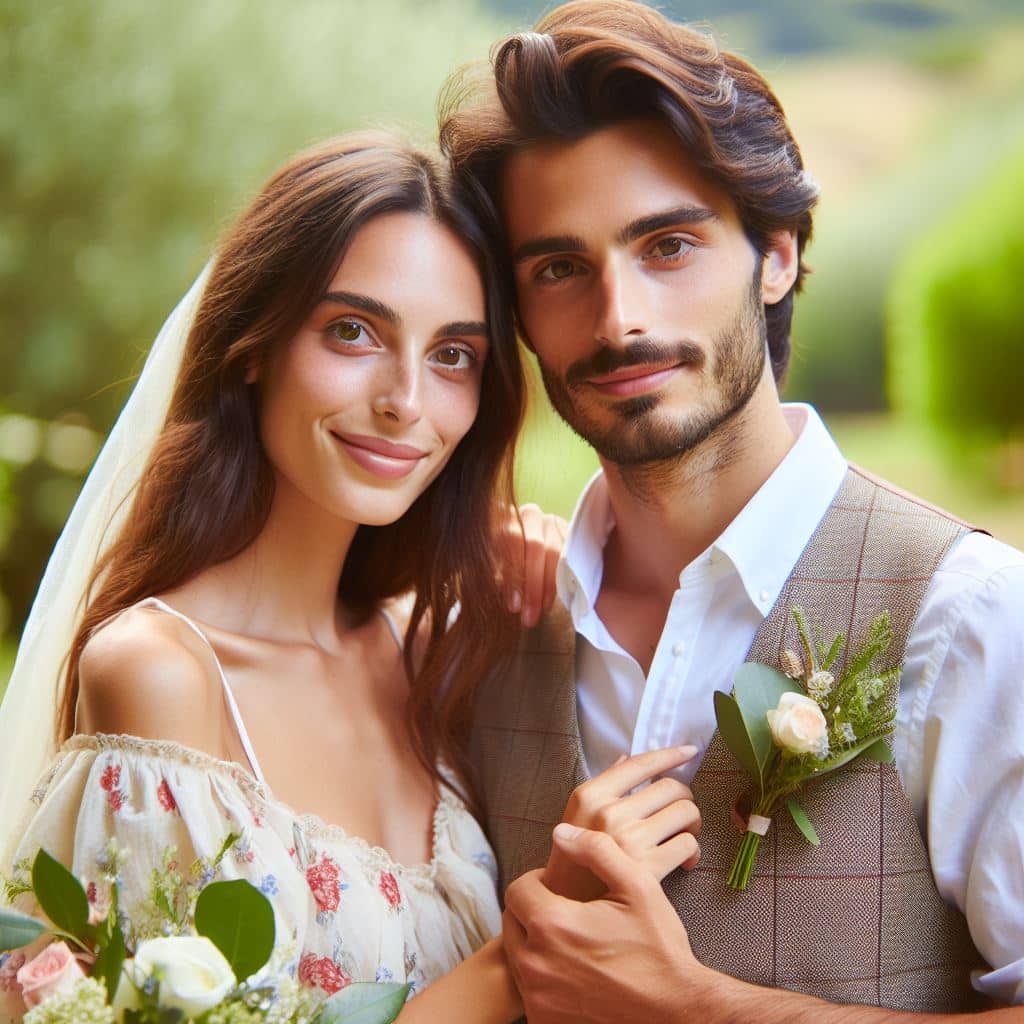 newlywed couple