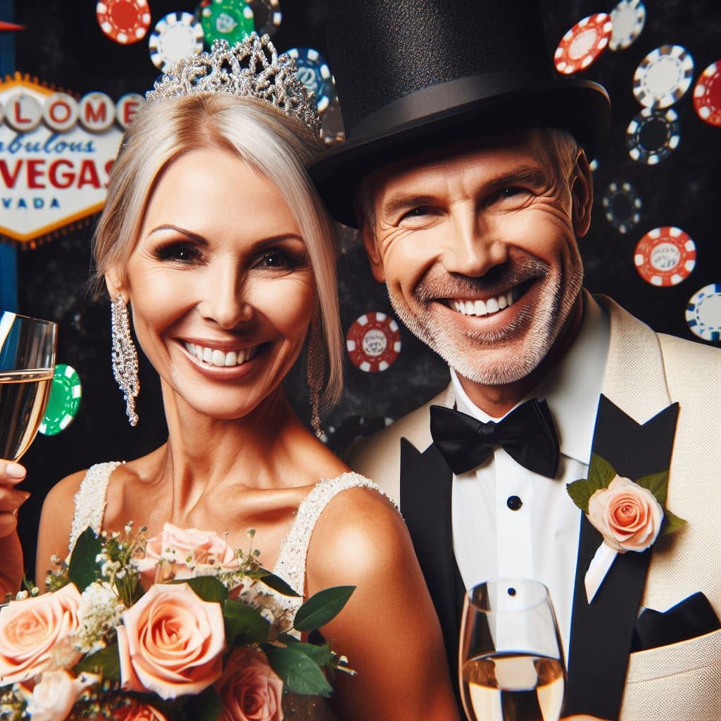 vegas themed vow renewal