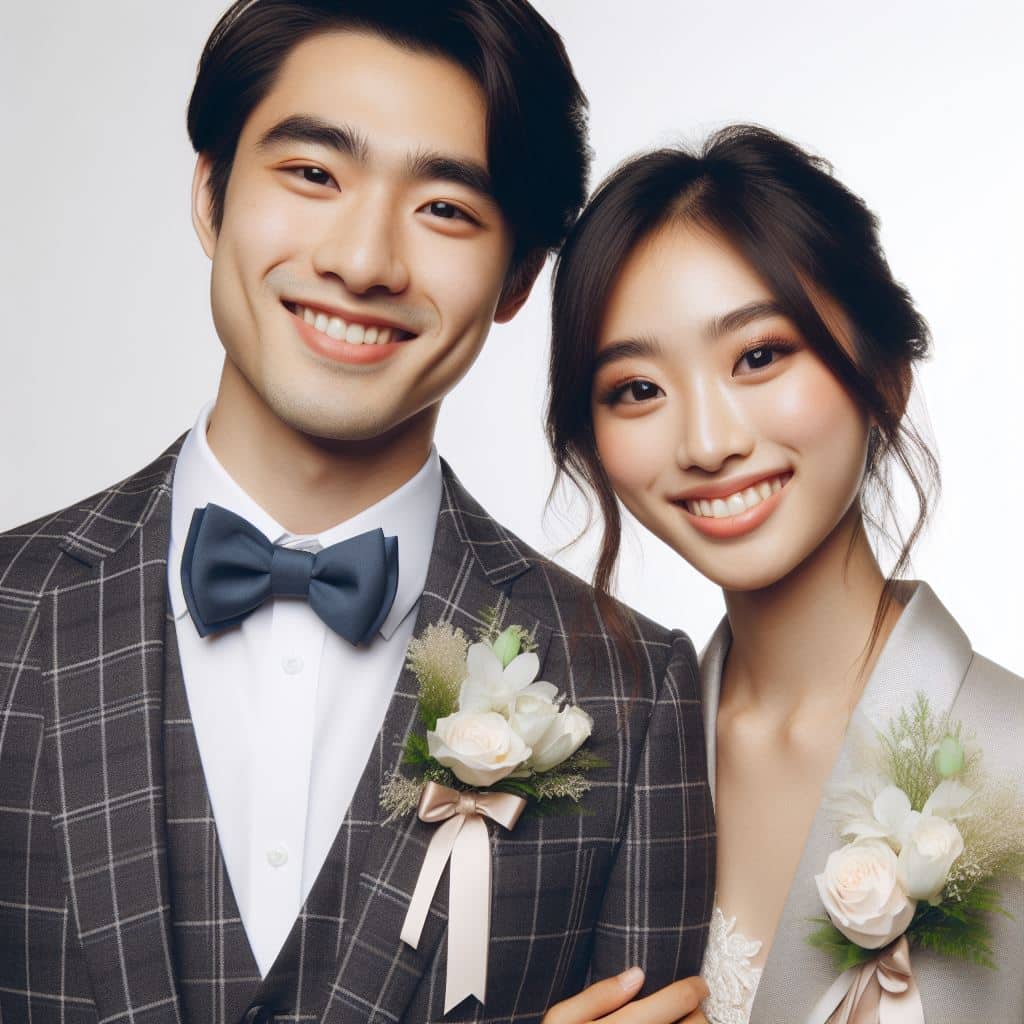 smiling happy couple