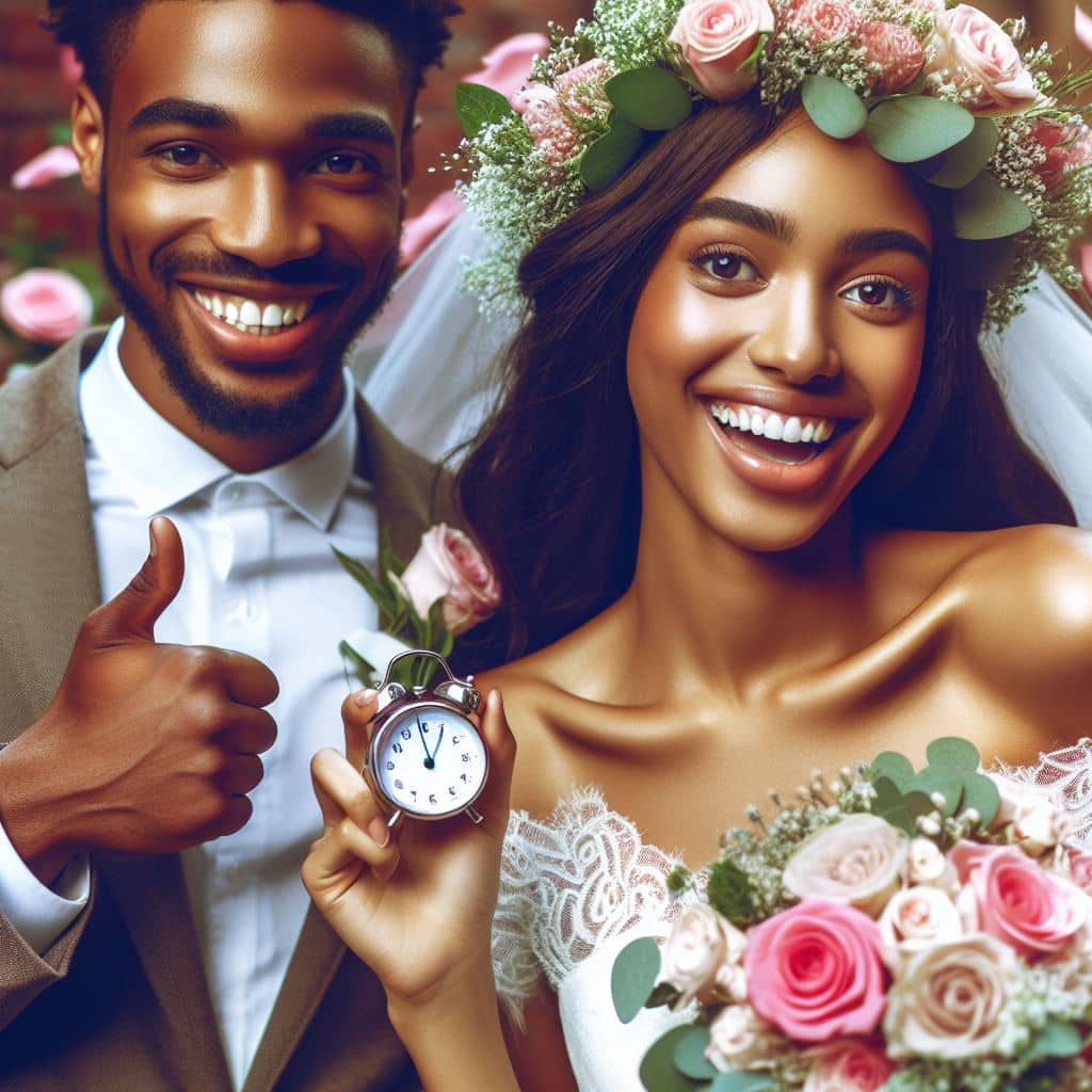 vibrant couple getting married quickly